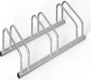 Stojan na 3 bicykle BIKE, 84x32x27cm, strieborná Jurhan