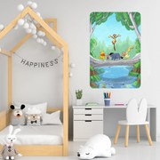 Textilná nálepka na stenu "Macko Pú"