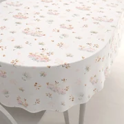 Biante Bavlnený oválny obrus Sandra SA-610 Labute medzi leknami na bielom 50x100 cm