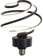 Dekoratívna LED žiarovka E27 čierna špirála 6W 370 lm 3000K