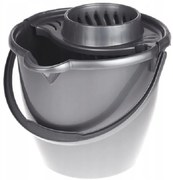 Vedro okrúhle 12l so žmýkačkou strieborné