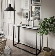 KONZOLA BELLA BIELY MRAMOR / ČIERNÝ PODSTAVEC 100