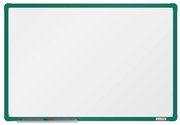 Biela magnetická popisovacia tabuľa boardOK, 600 x 900 mm, zelený rám