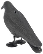 Záhradná figúrka z polyetylénu Crow, 21,5 cm, čierna