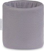 Mušelínový úložný košík sivá