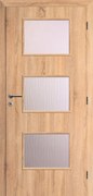 Solodoor Interiérové dvere Etta 6, 70 P, 750 × 1 985 mm, fólia, pravé, dub Mystic, presklené