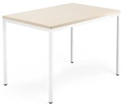Kancelársky pracovný stôl QBUS, 1200x800 mm, breza/biela