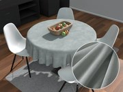 Biante Zamatový okrúhly obrus SV-029 Cementovo sivý Ø 110 cm