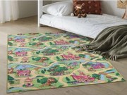 Detský koberec Rozprávková dedina, 80x120 cm%