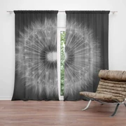 Sablio Záves Čiernobiela púpava: 2 ks 140x250 cm