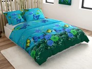 Bavlnené obliečky MODRÝ A ZELENÝ MOTÝĽ modré Rozmer obliečky: 70 x 90 cm | 140 x 200 cm