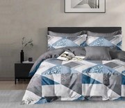 Flanelové obliečky z mikrovlákna NORDIC PATCH sivo-modré Rozmer obliečky: 70 x 80 cm | 140 x 200 cm