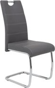 Jedálenská stolička Flora, šedá ekokoža%