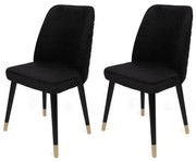 Súprava jedálenských stoličiek Hugo Black and Black, 2 ks