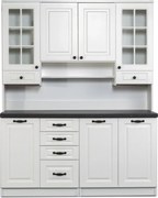 Kredenc 160 LADY biala, biela (marmur nero)