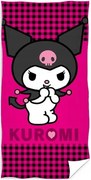 Bavlnená plážová osuška Kuromi – motív Malý diablik - 100% bavlna - 70 x 140 cm