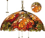 Tiffany luster PREMIUM vitráž ATMOSPHERE Ø50 s 3 retiazkami