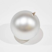 DECOLED Plastová guľa, priemer 20 cm, strieborná, matná