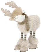 Dekoračná figúrka sob, výška: 47 cm, béžová