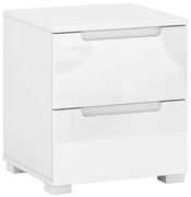 Nočný stolík Hill 2s biely lesk
