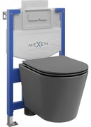 Mexen Fenix XS-U, podomietkový modul a závesné WC Rico so sedátkom s pomalým dopadom, tmavá šedá matná, 68530724071