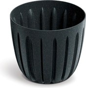 Plastový kvetináč WARIOS ECO DREVO antracitový matný