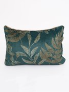 Obliečka na vankúš mikroplyš Digital 50 × 70 cm - Gabriela tmavo zelená