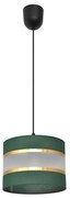 Luster na lanku HELEN 1xE27/15W/230V pr. 20 cm zelená/zlatá
