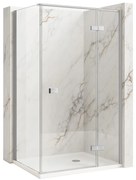 Rea Atlas, sprchovací kút 90 (dvere) x 100 (stena), ľavá strana, 6mm číre sklo, chrómový profil, KPL-K4560