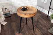 Moderný odkladací stolík z masívu Pure Nature Mango 35cm