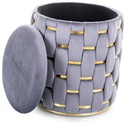 Taburet Bargino Velvet, sivá