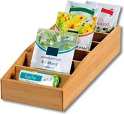 Kesper Bambusový organizér na korenie vrecúškové korenie, polievky, pudingy MARIE, 15x10x35