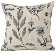 Krepová obliečka na vankúš Renforcé 40 × 40 cm - Herbár béžový