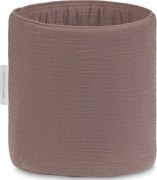 Mušelínový úložný košík čokoládová