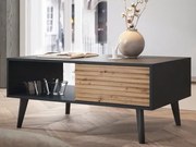 Konferenčný stolík so zásuvkami Willow, čierny/dub artisan%