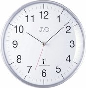 Presné rádiom riadené nástenné hodiny JVD RH16.1 – strieborné, DCF, 33 cm