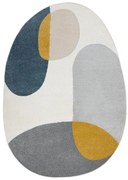 Koberec FUSION Shape 5706 biely / svetlosivý / zlatý