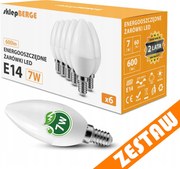 SADA 6x LED žiarovka E14 7W 600lm - neutrálna biela