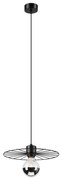Luster na lanku MONTANA 1xE27/15W/230V pr. 30 cm čierna