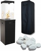 Plynový krb Záhradný ohrievač Terasa Kratki Patio Kryt Kamene