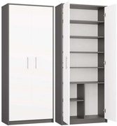 Kancelársky regál OLIV 2D antracit/biela