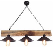 Luster na lankách HEPSI 3xE27/40W/230V smrek/orech