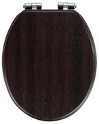 WENKO 22015100-WC sedadlo WENGE 35,5x42,5 cm hnedé/strieborné