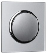 Elhard Vypínač Rondo Glass č.6 so skleneným rámčekom, strieborný - kompletný RG5106S