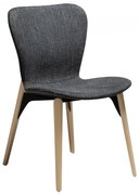 PARAGON ČALÚNENÁ STOLIČKA black/whitewashed oak