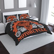 Sablio Obliečky Harley-Davidson motor Čierne pozadie - 140x200 / 90x70