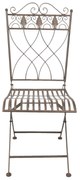 Kovová stolička v provence štýle - 43 * 46 * 97 cm