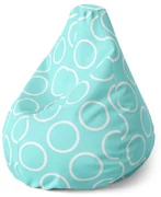 Sablio Sedací vak Pear Biele korunky - 140 x 100 x 25 cm