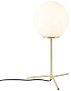 Stolná lampa v štýle Art Deco mosadz s opálovým sklom 45,5 cm - Pallon