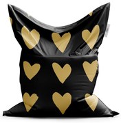 Sablio Sedací vak Zlaté srdiečka - 150x100 cm